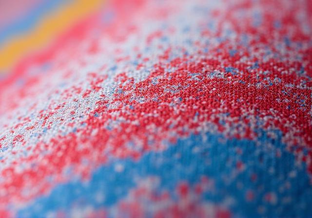 High fidelity fabric print close up detail
